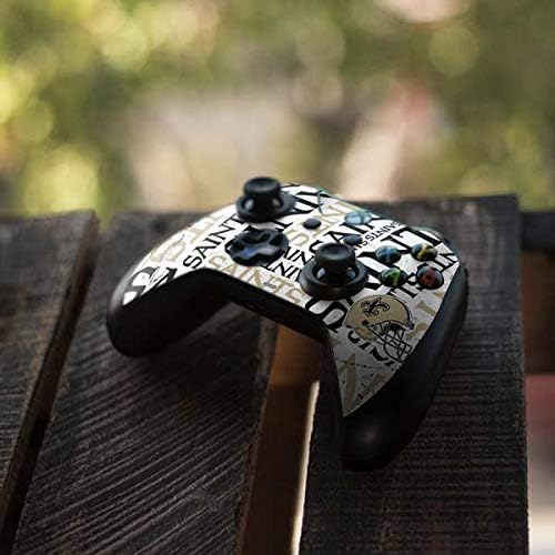 Skinit Decal Gaming Skin Compatible with Xbox One X Controller - Officially Licensed NFL New Orleans Saints - Blast Design