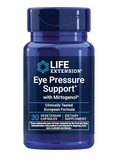Life Extension Eye Pressure Support with Mirtogenol - Eye Health Supplement for Healthy Eye Pressure - with French Maritime Pine bark Gluten-Free Vegetarian Non-GMO - 30 Capsules
