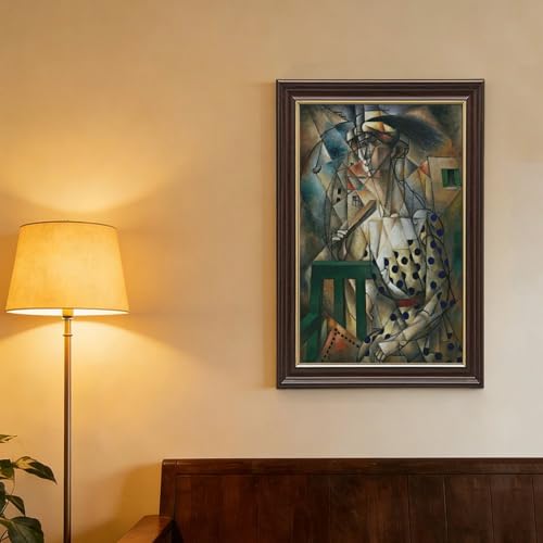 Décoration murale salon toile Jean Metzinger femme avec un éventail pour habiller un mur vide - 4