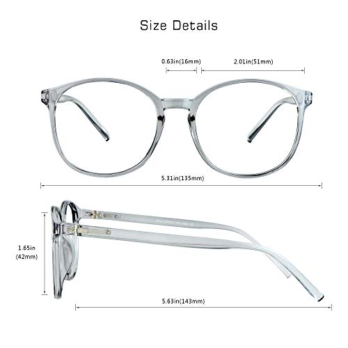 Image of VisionGlobal Blue Light Blocking Glasses, Lightweight Oval Frame, Computer Glasses for Gaming, Office, TV