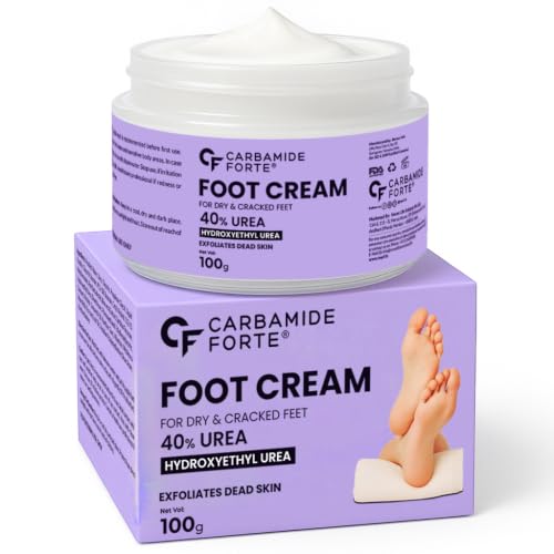 Image of Carbamide Forte 40% Urea Foot Care Cream - 100g | FootCare Cream for Dry & Cracked Feet | Cracked Heel Repair Urea Cream with Intense Moisturization & Exfoliation | With Aloe Vera & Olive Oil