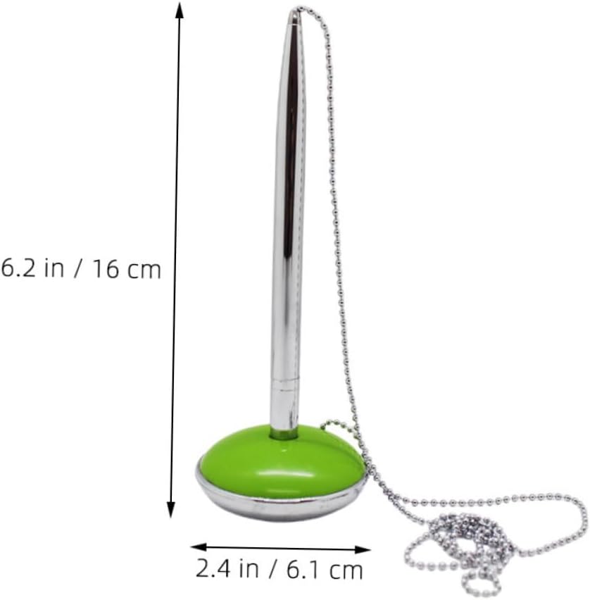 Countertop Signature Pen Chain and Base Ergonomic Multi-function Writing Tool for Banks Offices and Hotels Table Standing Accessory for Guest Book Signing image 2
