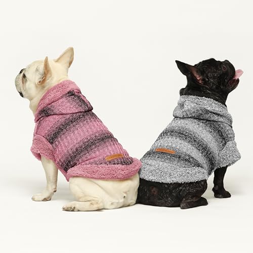 Pull pelucheux pour chien et chat Fitwarm rose noir L - 5