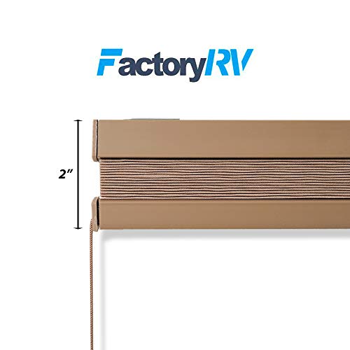 Camper Comfort Cappuccino RV Pleated Shades Camper Blinds RV