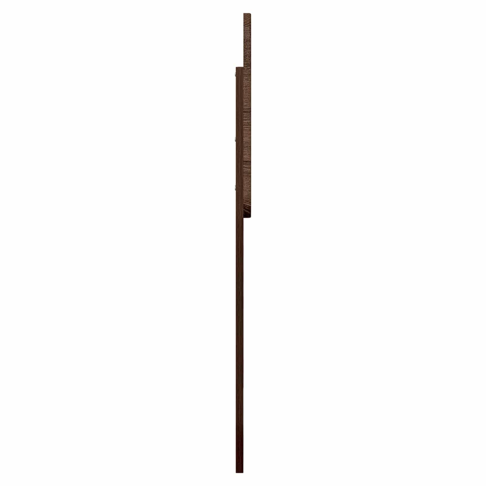 Zagłówek brązowy o wyglądzie dębu, materiał drewnopochodny, 102 x 90 cm, prostokątny, trwały, stabilny pokrowiec na łóżko dla gości z funkcjonalnym oparciem i prostym montażem