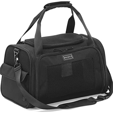 Petsfit Pet Carrier Airline Approve Cat Carrier Soft Sided, Lightweight Dog Carrier for Small Dogs, Balck Cover