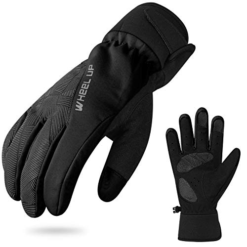 Hikenture Winter Bike Gloves, Thermal Waterproof Ski Gloves Snow Gloves