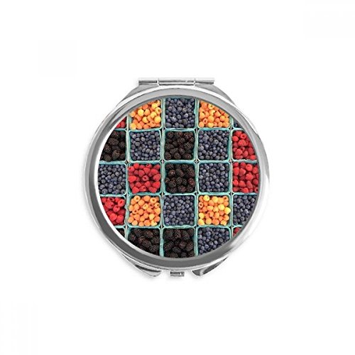 Miroir de poche pour votre sac à main, idéal pour rester fraîche avec son motif nature berry