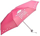 Mr.Wonderful Sorri! A Vida São Dois Dia Paraguas Pequeño, Color Rosa