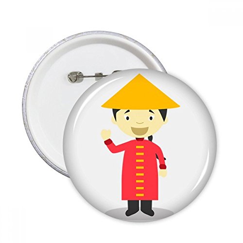 Badge pin's Chine robe rouge : le cadeau original pour customiser un vêtement