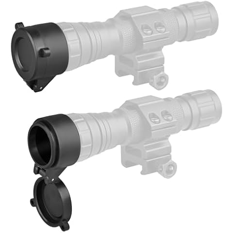 ANEKIM Rifle Scope Lens Covers, Flashlight Lens Protective Cover, Sealed Opaque for Weapon Mounted Lights or Flashlights（1.18 inches Inner Diameter） Cover