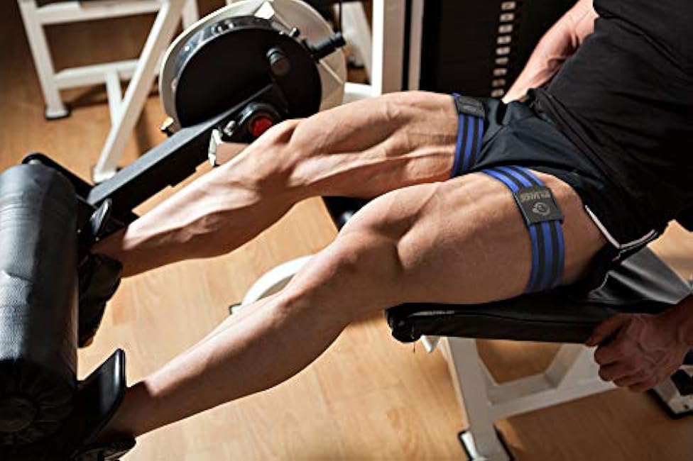 PRO 4-Pack Bundle Blood Flow Restriction Bands for Arms and Legs - Occlusion Training Bands Help You Gain Muscle Without Heavy Weight Lifting, Strong Elastic Strap + Quick-Release