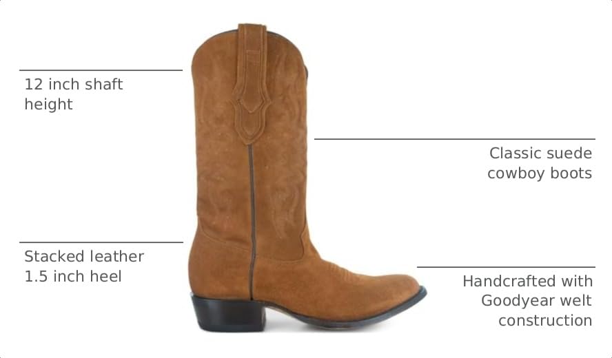 Image of Soto Boots Mens Classic Round Toe Cowboy Boots H7001 | Dress Boots