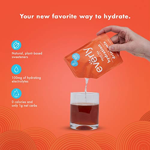 Everly Hydration - Drink Mix Powder, Sugar Free, Natural Sweeteners (Stevia & Organic Erythritol), No Calories, Keto Diet, Water Flavoring and Water Enhancer – Pouch, 30 servings (Fruit Tea) - Thumbnail 5