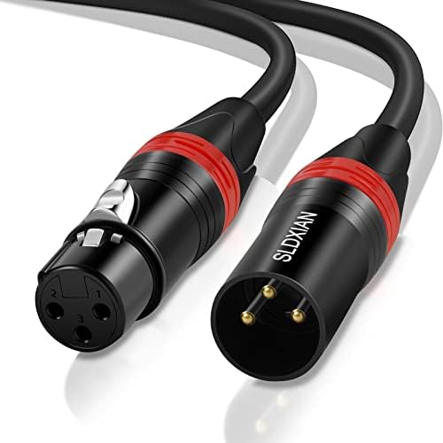 SLDXIAN XLR Cable, XLR Male to Female Microphone Cable for Microphone, Power Amplifier, Sound Console, Sound Speaker (8M)