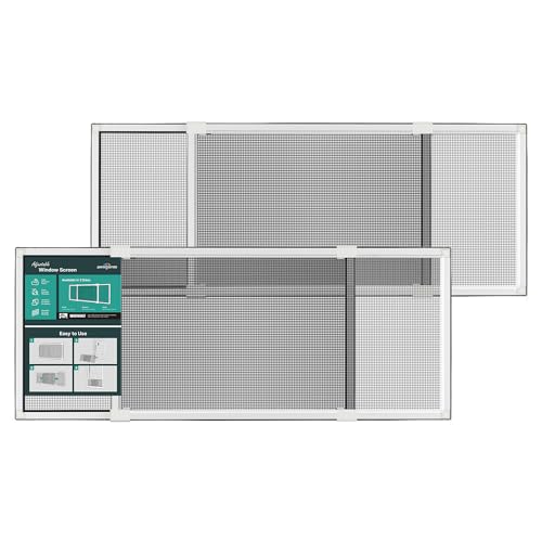 Paramondo Expandable Window Screen, Horizontal (10' H x 19.6' - 36' W, 2 Pack) Adjustable Window...