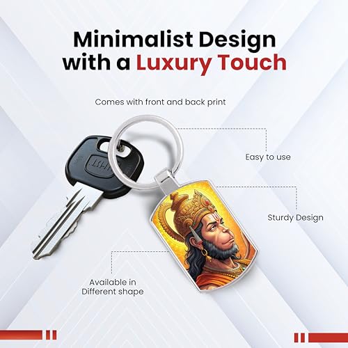 Image of Stylish Metal Keychains with Permanent Glossy Print - Inspirational Quotes & Spiritual Designs - Perfect Key chains for loved ones, Personal Use, Gifts & Return Gifts