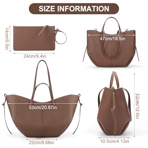 Image of Juoxeepy Work Bag Faux Leather Tote Bag for Women Trendy Handbag Purse Fall Shoulder Bag with Magnetic Closure