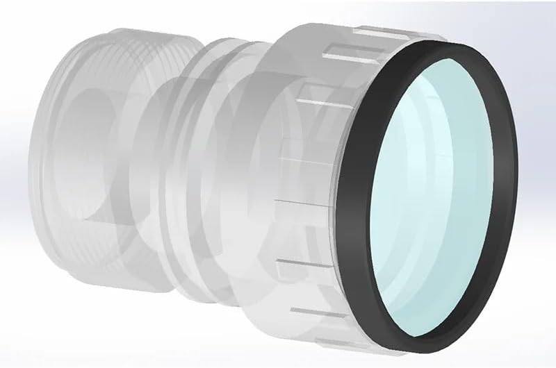 PVS14 PVS31 objective lens PC plastic sacrificial window protection cover night vision tube monocular protector, Black