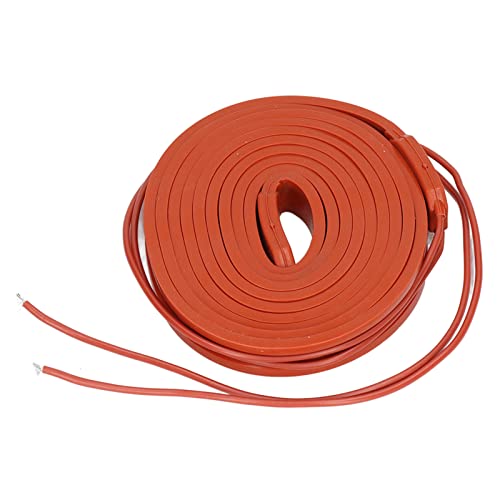 Yuecoom 15 x 2000mm/0.59 x 78.74in Silikon-Heizband, wasserdichte Flexible Heizung Anti Frost Gummi Heizkabel Für Luftkompressor 220V AC 150W