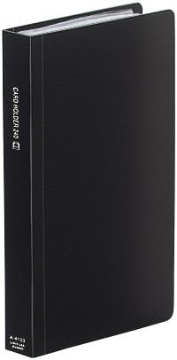 Lihit Lab A4103-24 Card Holder, 240 Cards, Vertical, Black