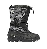 SOREL Children's Flurry Boot - Black, Quarry - 8