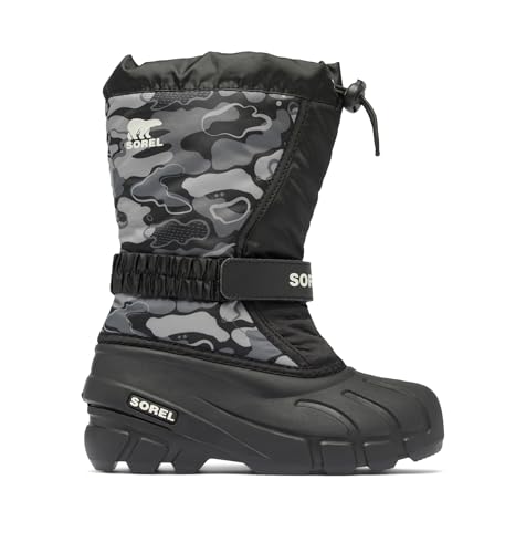 SOREL Children's Flurry Boot - Black, Quarry - 9