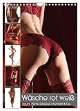 Wäsche rot weiß (Wandkalender 2023 DIN A4 hoch), Calvendo Monatskalender