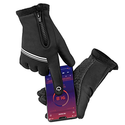 Luvas, Andoer Luvas de inverno Luvas à prova d'água à prova de vento Luvas de snowboard quente Luva