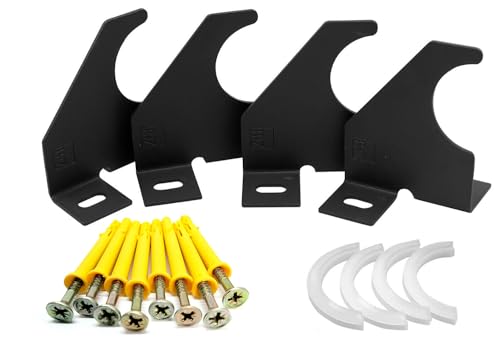 Designer Vertical Column Single Arm Universal Radiator Wall Mount Brackets (75mm, Anthracite)