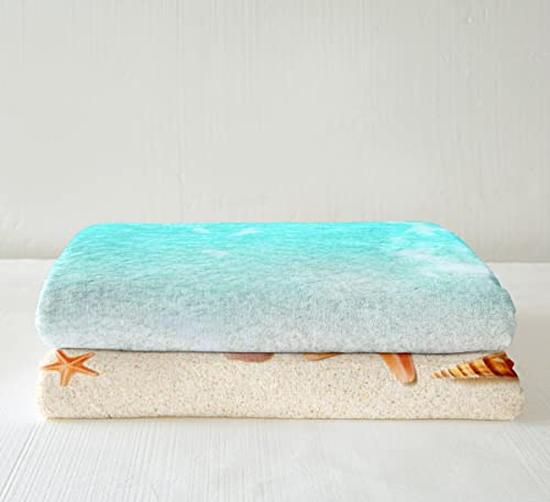 Couverture décorative motif conque, le cadeau idéal pour lit de fille