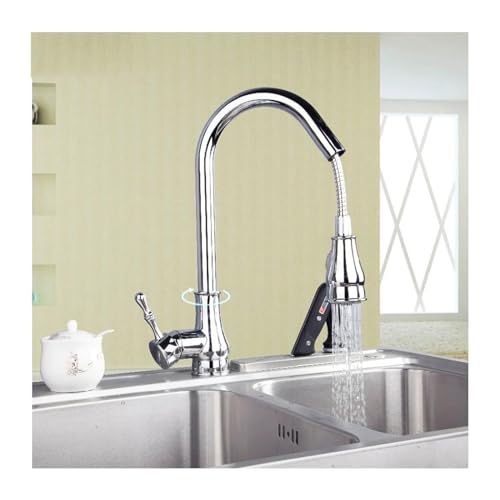 Grifo para tocador de baño en latón cromado con caño giratorio funcional 3