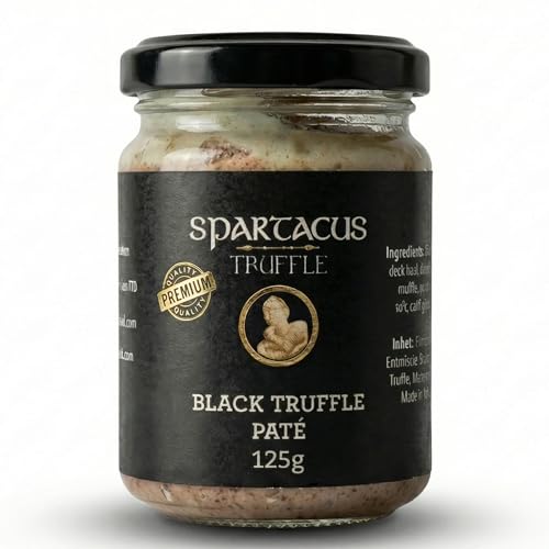 Spartacus Truffle Gänseleber Pastete mit schwarzem Trüffel 125 g - Foie Gras Pâté & Feinkost Aufstrich - mit hohem Anteil an echtem schwarzen Trüffel - Gourmet Delikatesse & Geschenkidee