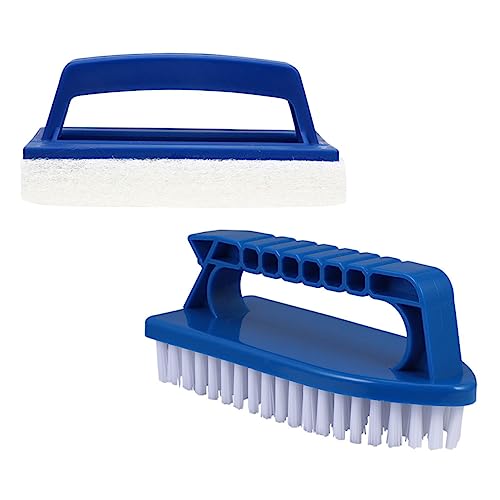 SUPVOX 2-Pack Pool Cleaning Brush Set Plastic Pool Brush for Swimming Outdoor Indoor Cleaning