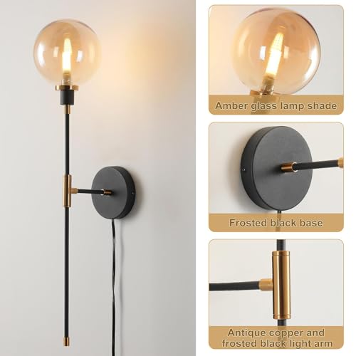 Aplique de pared E27 industrial para evitar reformas en dormitorios oscuros con interruptor 2