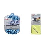 Nigrin 71110 Waschhandschuh Mikrofaser mit Insektennetz (farblich Sortiert) & 71122 Microfasertuch Insekten, 40 x 40 cm