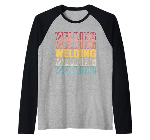 Soldador Metalworkers Metal Worker Retro Soldadura Camiseta Manga Raglan