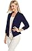 POGT Lightweight Blazer Women Work Casual Business Church Jacket Suit (S, Navy Blue)