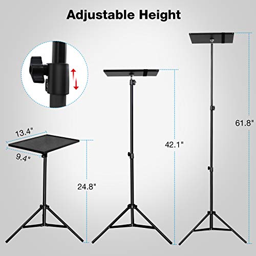 image for H O M P O W Projector Tripod Stand, Universal Aluminum Laptop Projecto