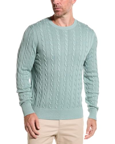 Brooks Brothers Men's Regular Fit Supima Cotton Long Sleeve Half-Zip Sweater, Jade, XX-Large