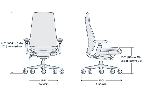 Haworth Fern Office Chair – Ergonomic And Stylish Desk Chair With Breathable Mesh Finish - With Lumbar Support (River Rock) #TOP2