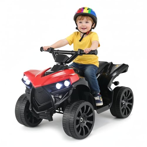 TLSUNNY 6V Kids ATV 4-Wheeler Ride On Car, Motorized Battery