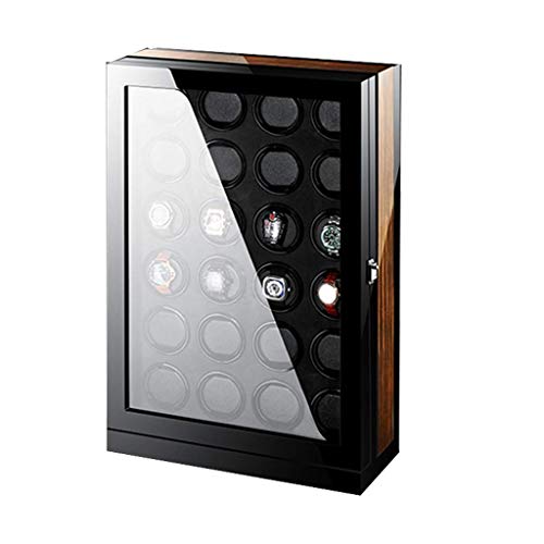Reloj winder pantalla táctil Japón silencioso motor madera Piano acabado automático caja bobinado espacios con LED elegante escaparate, 24+0