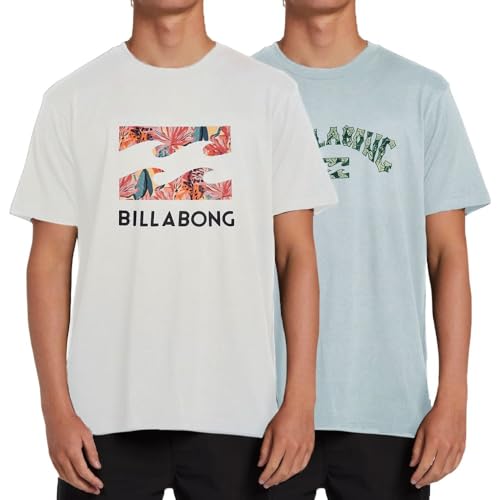 Billabong Mens Short Sleeve Lounge Crew Tee,2 Pack
