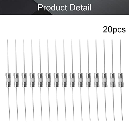 Fielect 20Pcs Fast-Blow Glass Cartridge Fuse 3 X 10Mm 250V 1A Tube Fuse Kits Glass Fuse With Leads #TOP3