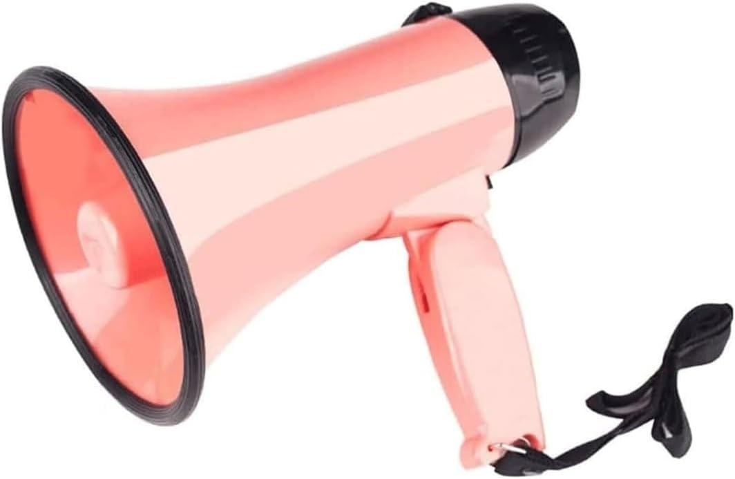 KYUSAR Handheld Megaphones Bullhorn Bullhorn Handheld Megaphone Adjustable Volume Control Bullhorn Speaker Portable Bullhorn Clear Voice Speaker Megaphone Speaker(Color:A)