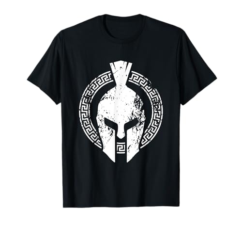 Spartan Helmet Gym Fitness | Símbolo Entrenamiento Griego Gladiador Camiseta