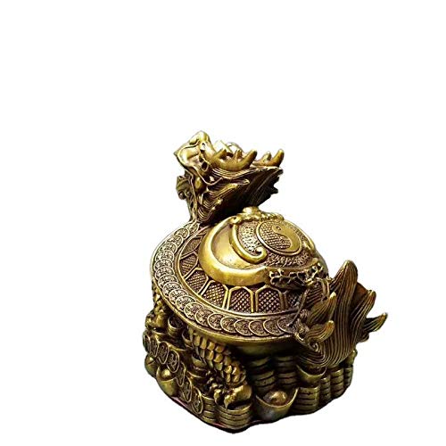 Sculptures Decor Statues And Sculptures Brass Dragon Turtle Ornaments Dragon Head Turtle Mother And Child Dragon Turtle Home Craft Decorations #TOP25