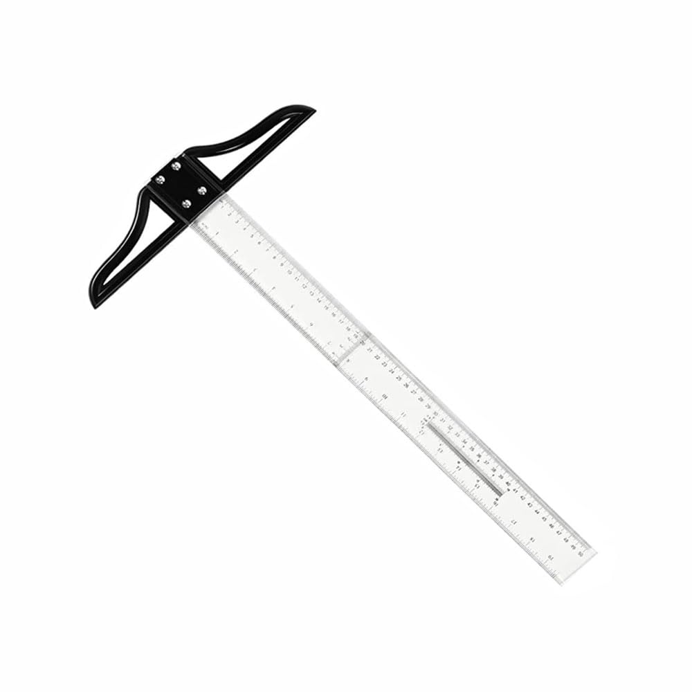 SENRISE 50cm/20in T Ruler Plastic Acrylic Clear T-Square for Crafting