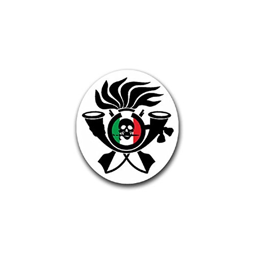 ALFASHIRT Bersaglieri 6 Italy Infantry Aosta Trapani Italian Army Skulls Sword Battalion Military Badge Emblem for Audi A3 BMW 3 VW Golf GTI Mercedes (7x6cm) - Sticker Wall Decoration